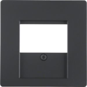 Berker MAN0206423 Zentralstück für TDO-Steckdose, Q.x, tiefschwarz matt