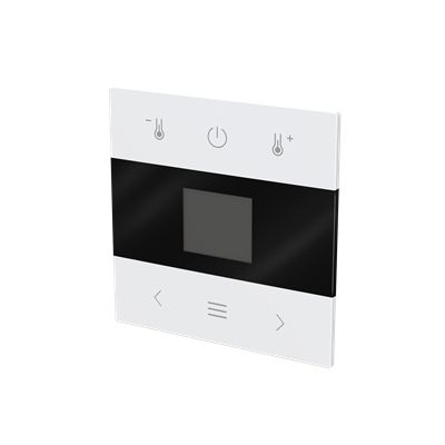 Busch-Jaeger 1794 MDRT-44G Zentralscheibe für Raumtemperaturregler mit Display, Bluetooth, Busch-Flextronics , studioweiß glänzend, Busch-art linear