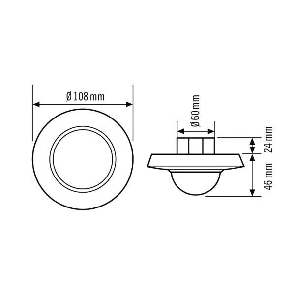ESYLUX EP10055317 Decken-Bewegungsmelder MD-C360i/24