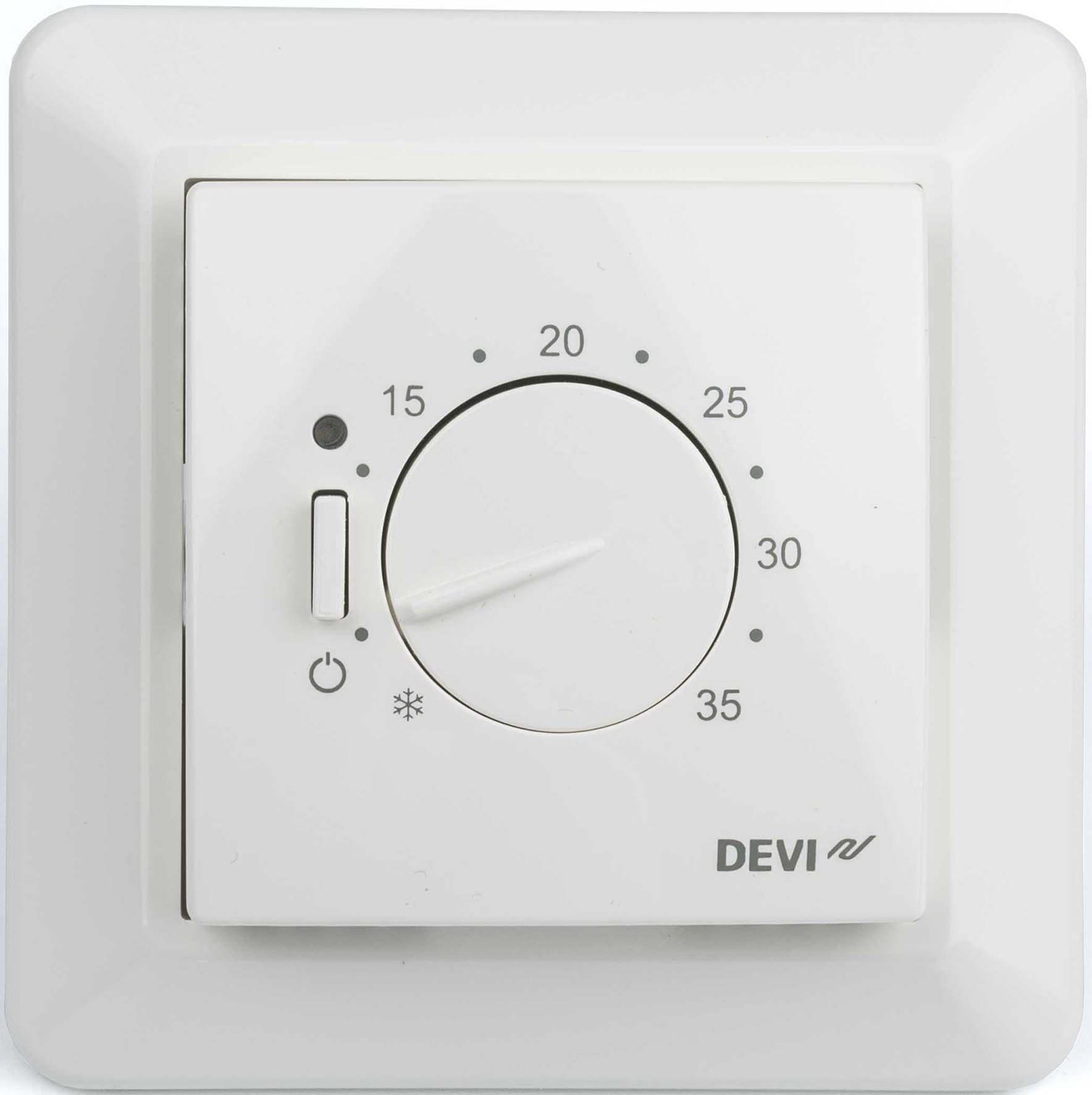 Devi 140F1034 Devireg531 Thermostat mit Raumfühler, Unterputz