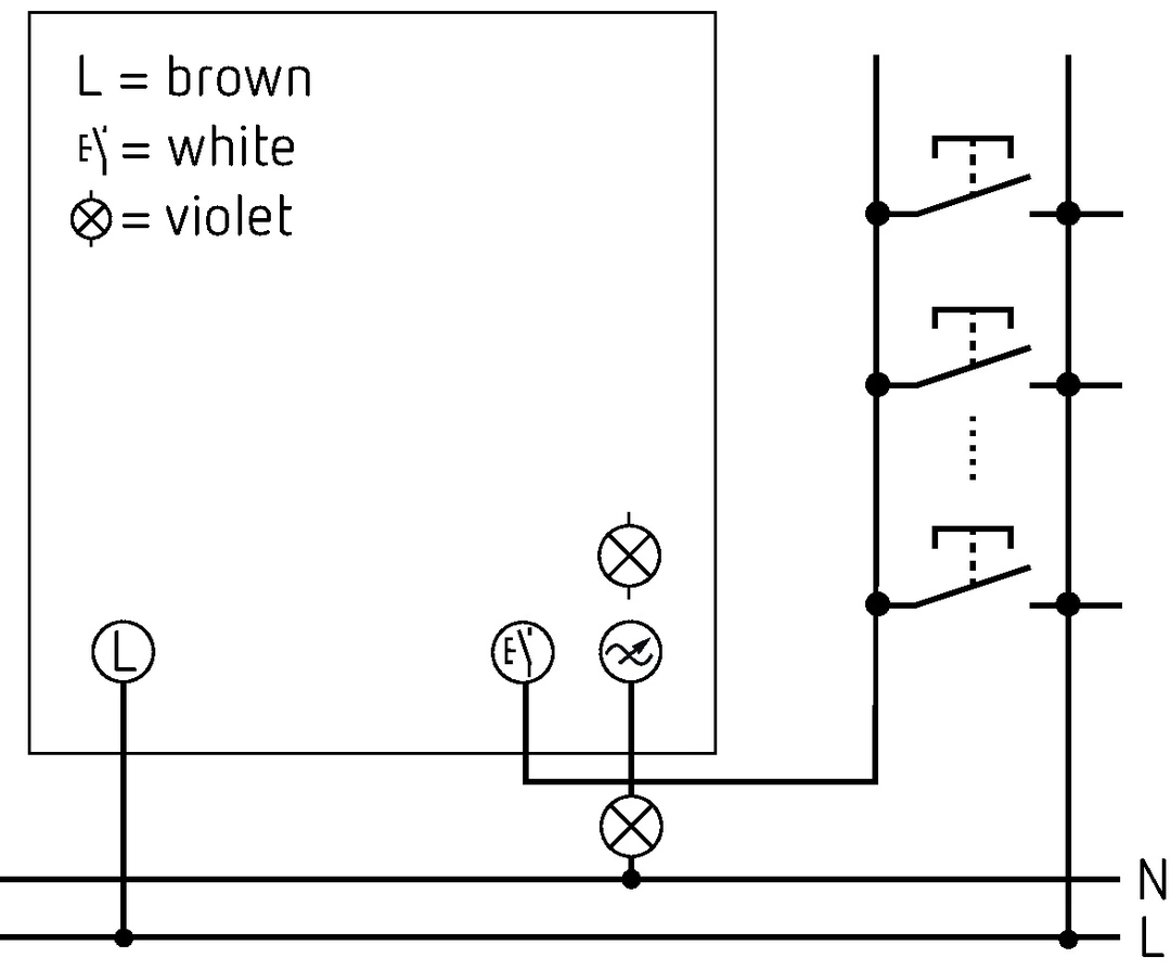 Theben 5400230 DIMAX 540 APP B Mini Unterputz Dimmer, über Bluetooth per App oder per Taster steuerbar und programmierbar, benötigt keinen Neutralleiter/Nullleiter, 100 m Kabellänge