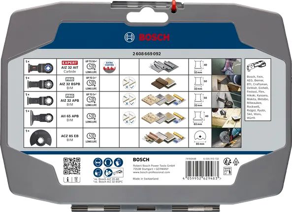 Bosch 2608669092 Sägeblatt-Set für Multifunktionswerkzeuge, 5-teilig