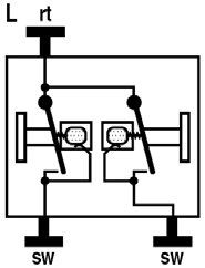 Jung 505U5 Wippschalter (Einsatz) 10 AX 250 V~, Serien mit 2 Glimmlampen Art.-Nr.: 94