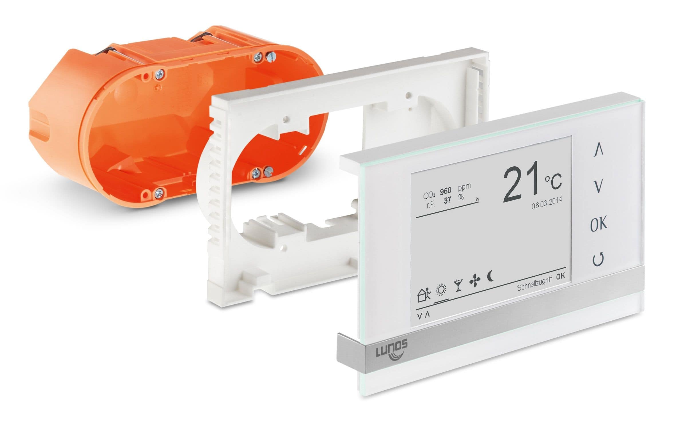 Lunos 039946 Komfortsteuerung TAC Touch Air Comfort Steuerung für e², ego, RA15-60, AB30/60 und Silvento (FK)