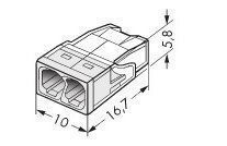 WAGO 2273-202 Verbindungsdosenklemme 2x0.5-2.5mm², 2 Leiter