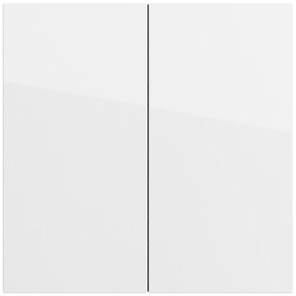 Gira 536270 System 3000 Bedienaufsatz 2-fach, System 70, reinweiß glänzend