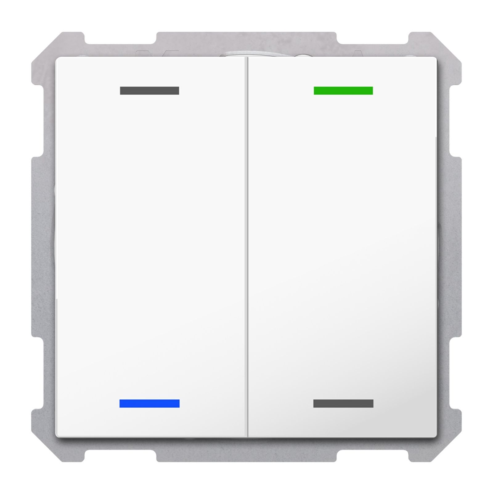 MDT TAL-6302004.02S KNX Taster Light 63 2-fach, RGBW, Studioweiß glänzend, Neutral