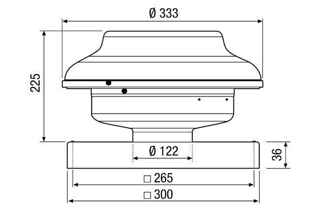 Maico EHD 12 Radial-Dachventilator, 49W
