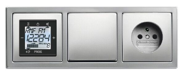 Busch-Jaeger 1725-866K Abdeckrahmen 5-fach, pur edelstahl, edelstahl matt