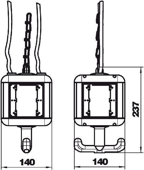 OBO Bettermann 6109800 VH-4  Energiewürfel, Leergehäuse