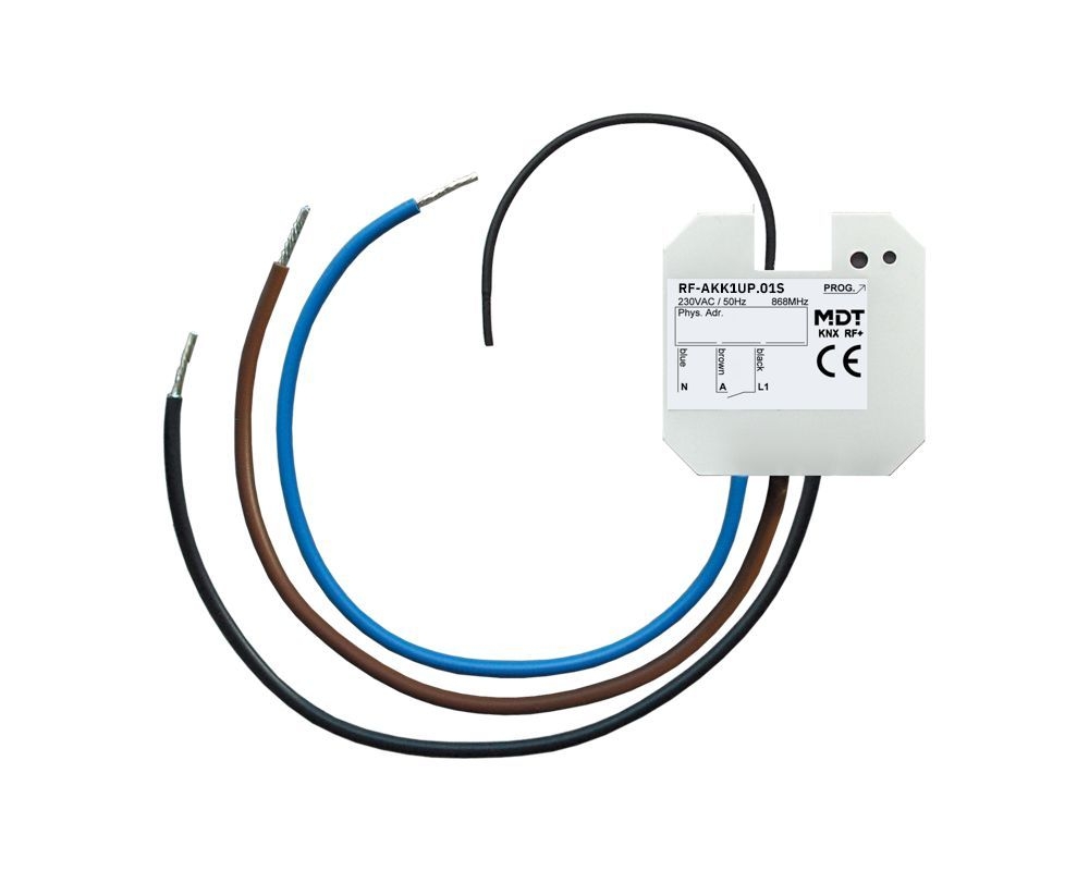 MDT RF-AKK1UP.01S KNX RF+ Schaltaktor 1-fach, UP, 10 A, 230 V AC, Secure