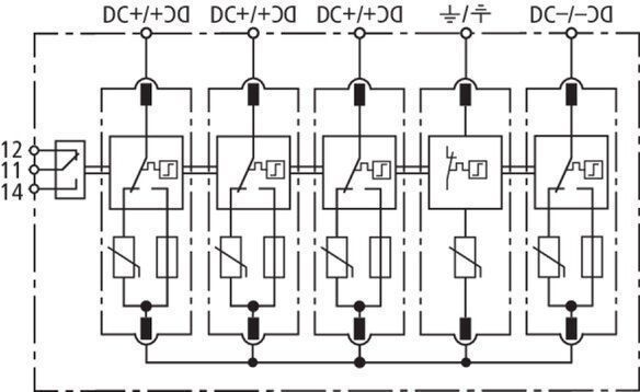 Dehn + Söhne 999799 Überspannungsableiter Typ 2 DEHNguard M Mehrpol.für PV-Anlagen b. 1000V DC/SN 1868