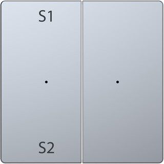 Merten MEG5226-6036 Wippen für Taster-Modul 2-fach (Szene1/2, blank), System Design, Edelstahl
