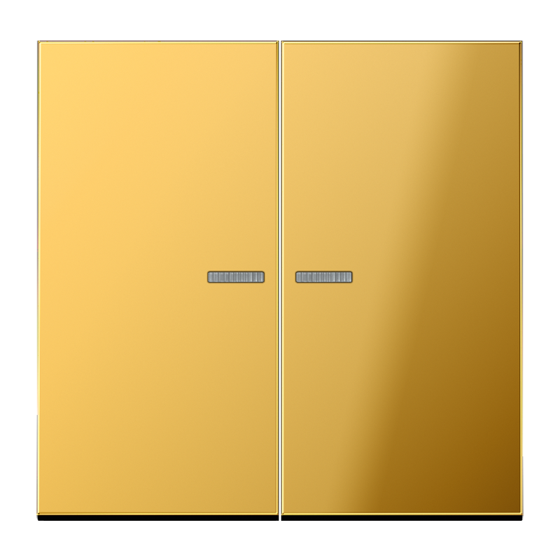 Jung GO2995KO5 Wippe mit Lichtleiter, Metall goldfarben PVD-beschichtet, Serie LS, goldfarben