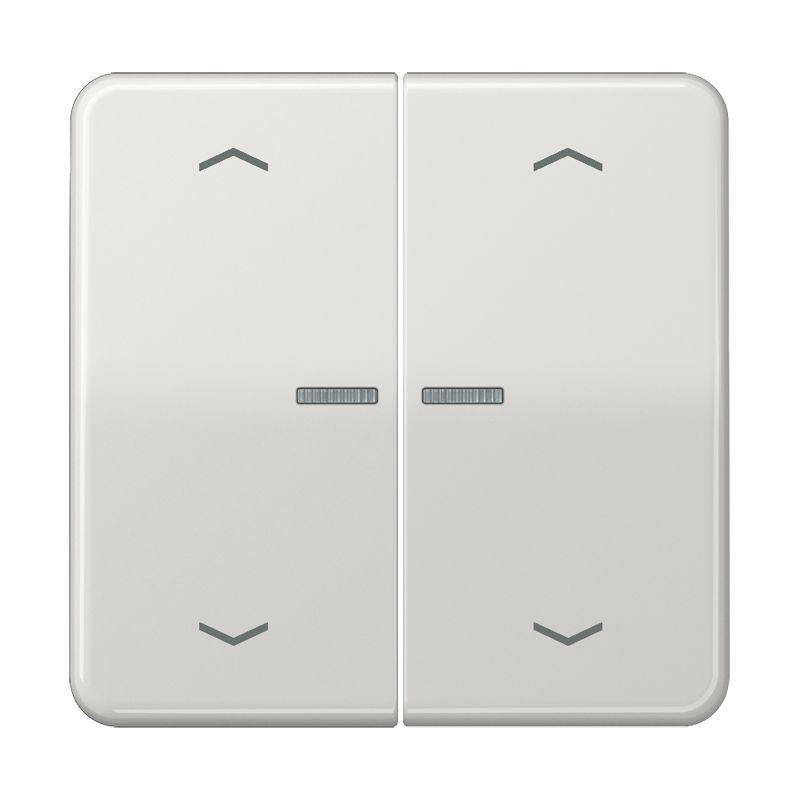 Jung CD102KO5PLG Wippe mit Lichtleiter, mit Pfeilsymbolen für Taster 2-fach, Duroplast, F10, Serie CD, lichtgrau