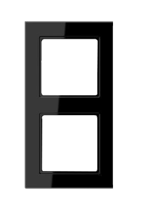 PEHA 035211 Kombi-Rahmen 2-fach, NOVA schwarz glänzend