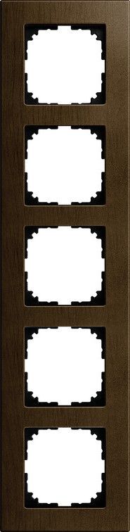 Merten MEG4055-3473 Holzrahmen, 5-fach, M-PLAN, Walnuss