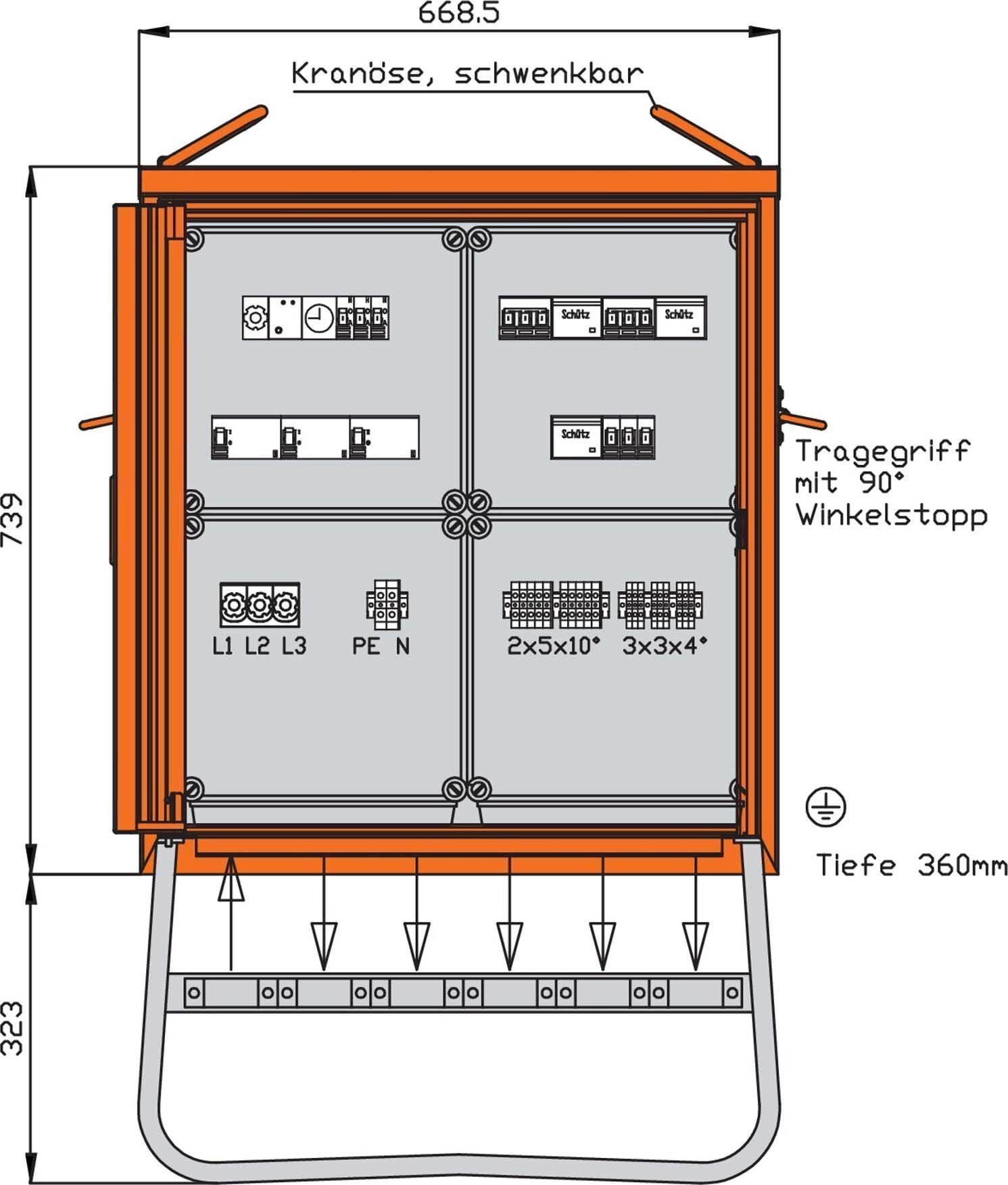 Walther Electric WV0260BER1 Beleuchtungsverteiler 35kVA