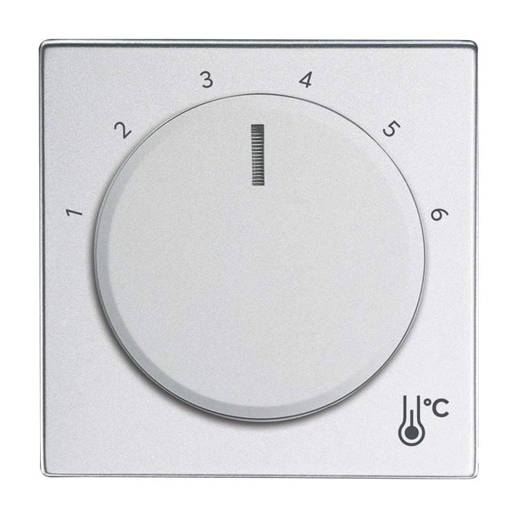 Busch-Jaeger 1794 R-83 1Zentralscheibe für Raumtemperaturregler, aluminium silber matt, Plattform 63
