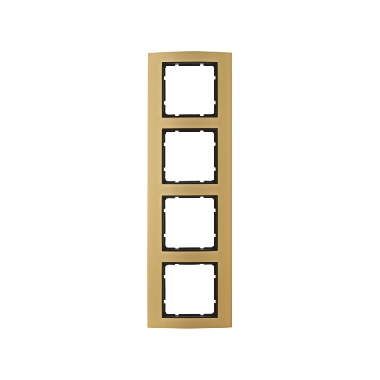 Berker 10143016 Rahmen 4-fach, B.3, Alu gold/anthrazit