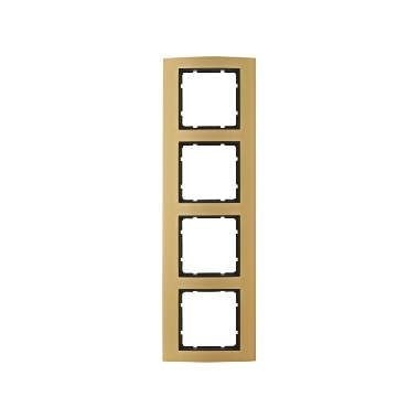 Berker 10143016 Rahmen 4-fach, B.3, Alu gold/anthrazit