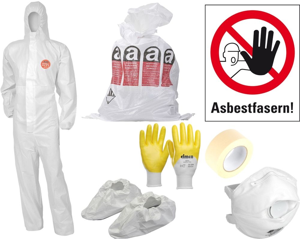 Cimco 14 5080 Einweg Asbest Tages-Set, Größe L, 3er Pack