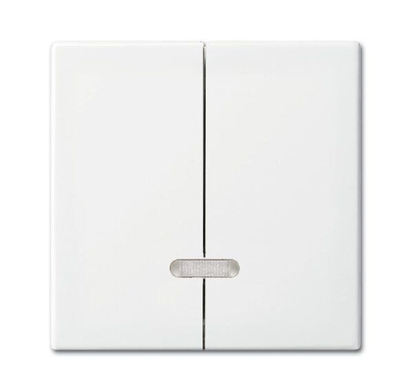 Busch-Jaeger 6545-914 Bedienelement 2-fach für Dimmer/Doppeltaster mit Glimmlampe, alpinweiß glänzend, Busch-balance SI