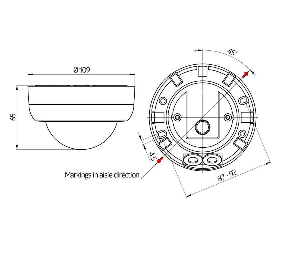 B.E.G. 92270 PD4N-1C-K-AP Bewegungsmelder Korridore, Aufputz, IP44, 40m, weiß matt