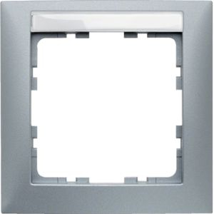 Berker 10119959 Rahmen 1-fach, mit Beschriftungsfeld, S.1, alu matt
