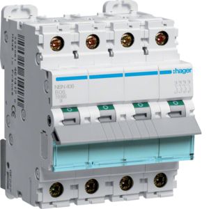 Hager NBN406 Leitungsschutzschalter B6A 4-polig