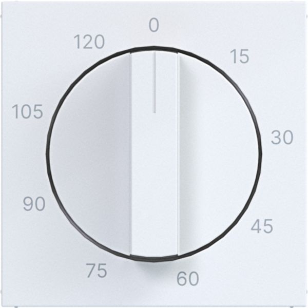Hager WAF1313WG Zentralstück für mechanische Zeitschaltuhr 0-120 min, A.x/C.x, lichtweiß glänzend