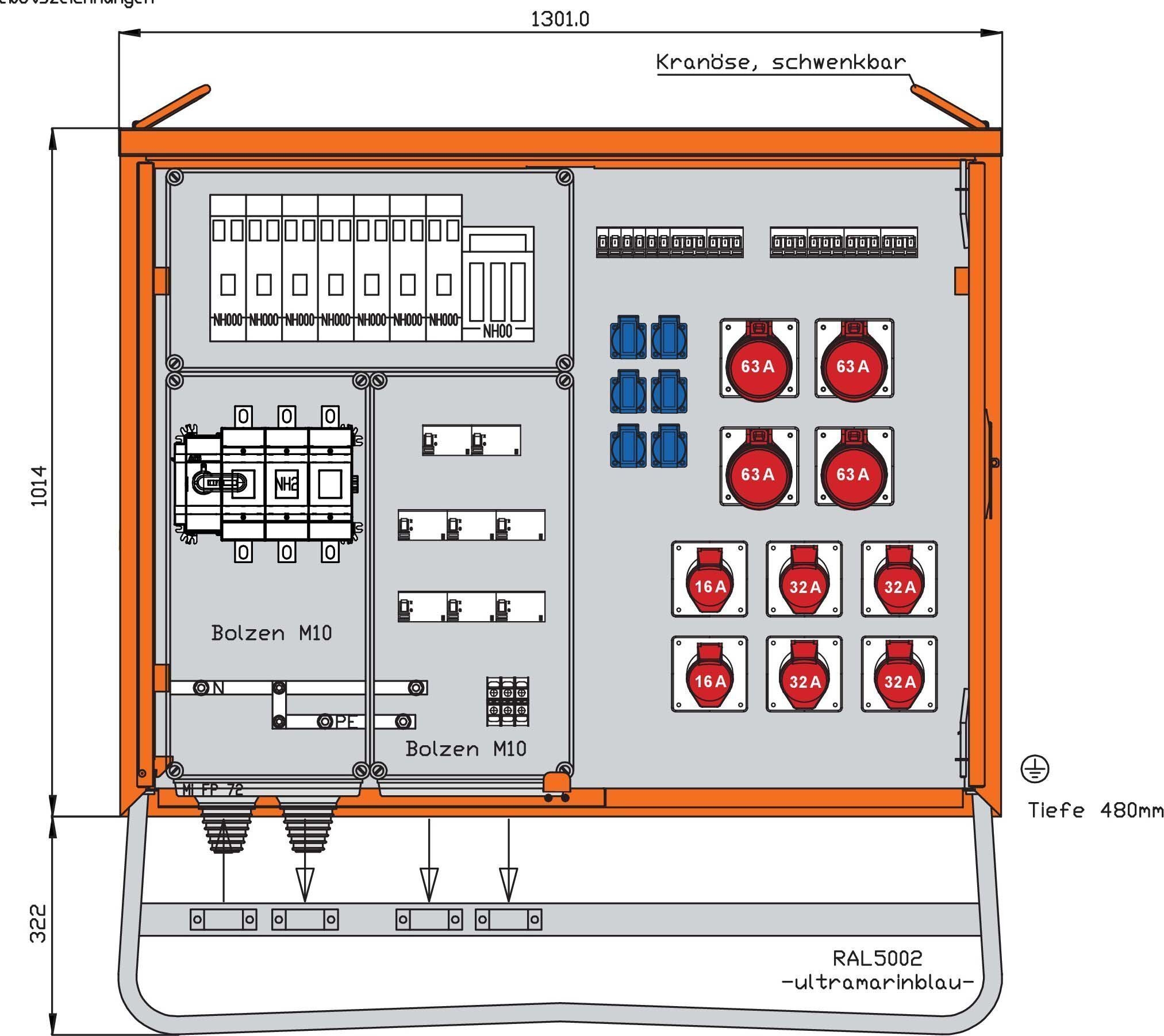 Walther Electric WV0582R1 Verteilerschrank 218kVA