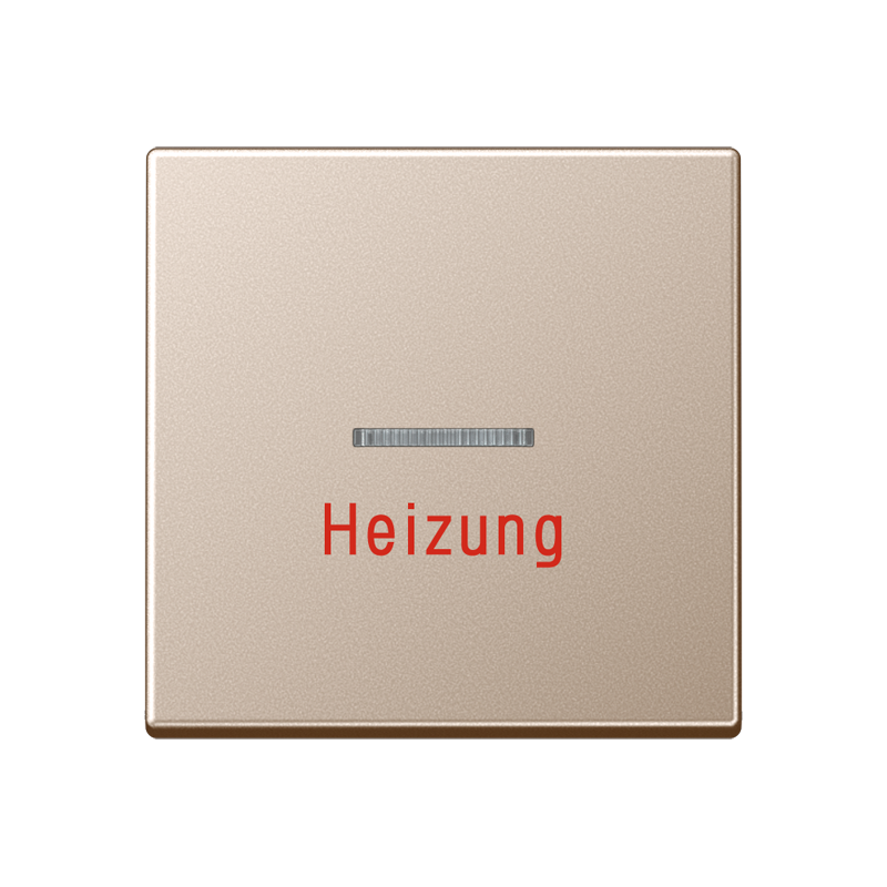 Jung A590HCH Wippe mit Lichtleiter, Aufschrift "Heizung", Duroplast lackiert, Serie A, champagner