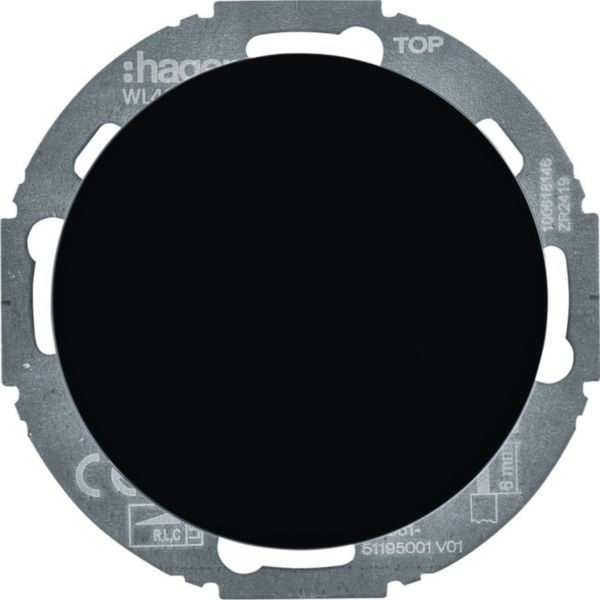 Hager WL4011BG Universal-Drehdimmer mit Zentralstück (R,L,C,LED), R.Classic, schwarz glänzend
