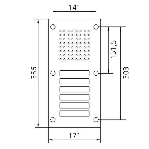 Siedle CL 111-6 B-02 Siedle Classic Türstation Audio für 6 Wohneinheiten