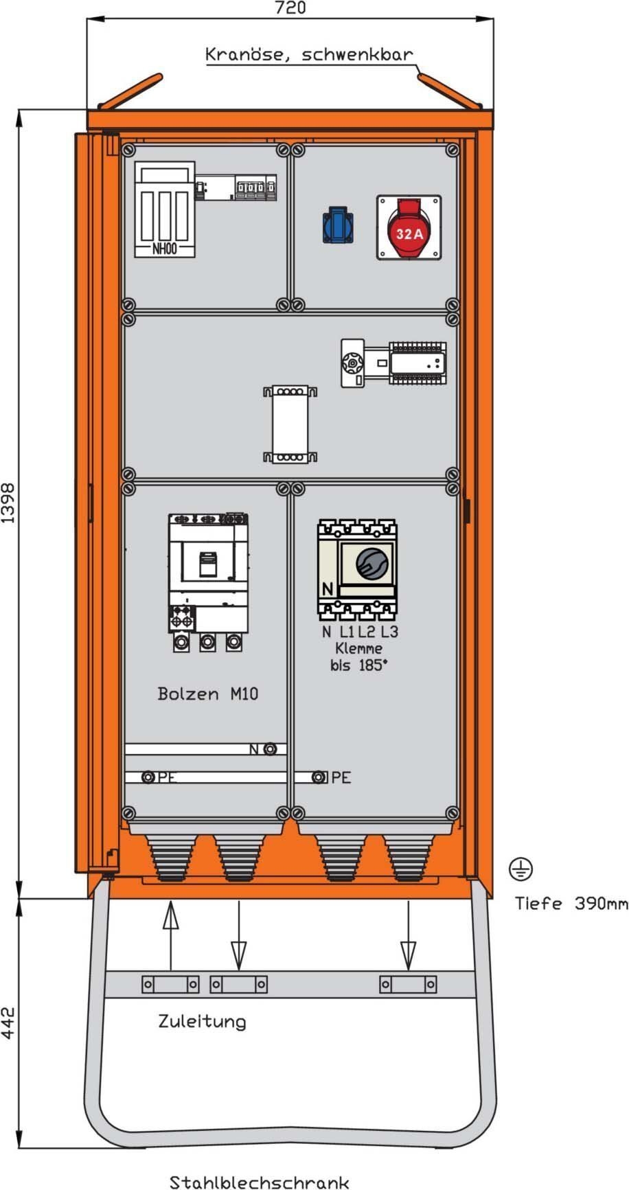 Walther Electric WV0745R1 Verteilerschrank 436kVA