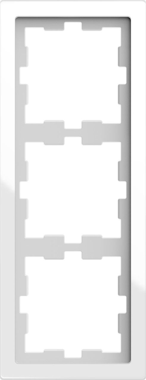 Merten MEG4030-6520 Glas Rahmen 3-fach, D-Life, Kristallweiß
