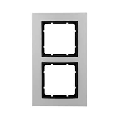 Berker 10126904 Rahmen 2-fach, B.7, Alu/anthrazit