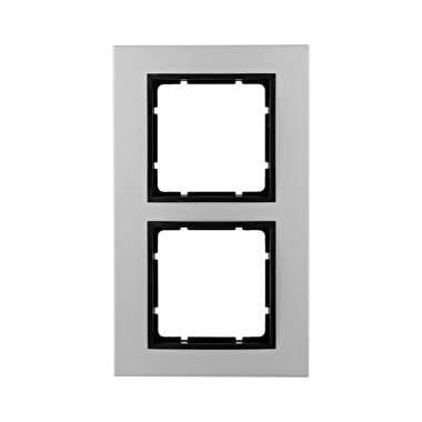 Berker 10126904 Rahmen 2-fach, B.7, Alu/anthrazit