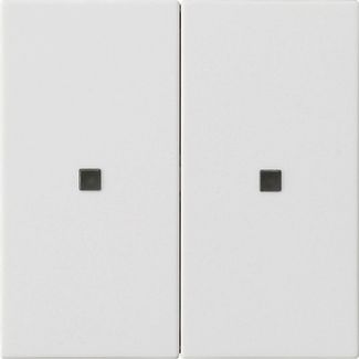 Gira 510727 RF Bedienaufsatz 2-fach KNX, System 55, reinweiß seidenmatt