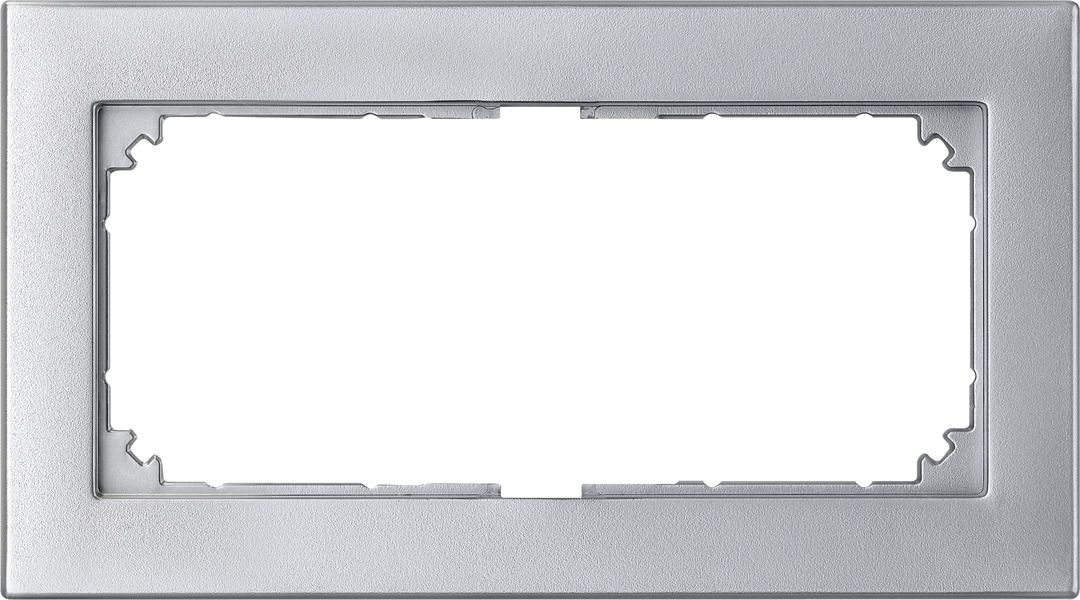 Merten 488860 Rahmen 2-fach ohne Mittelsteg, M-PLAN, aluminium