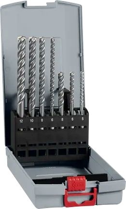 Bosch 2608707246 Betonbohrer-Set PRO SDS PLUS-5X, 7-teilig, Durchmesser 5–12 mm