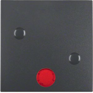 Berker 15721606 Wippe anschraubbar mit 5 beiliegenden Linsen, S.1/B.3/B.7, anthrazit matt
