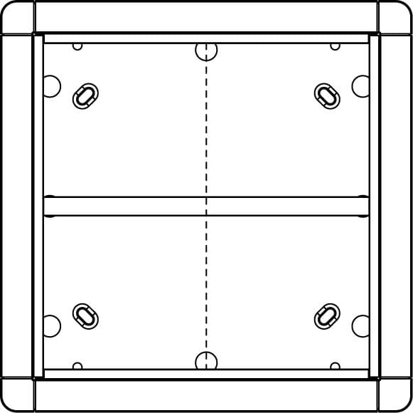Ritto 1883570 Portier Rahmen Aufputz 4-fach quadratisch