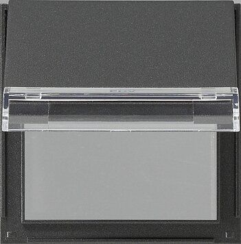 Gira 068067 Adapterrahmen Klappdeckel mit Beschriftungsfeld, Gira TX_44, (WG UP), anthrazit