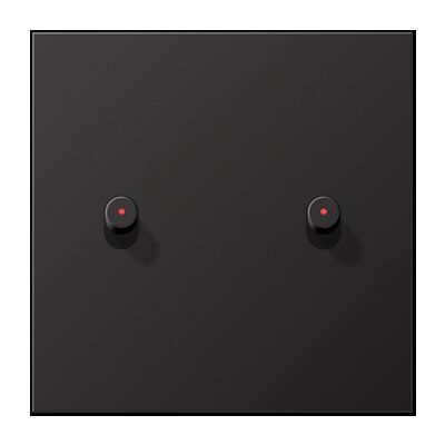Jung AL12-5KODR01 Abdeckung mit Kipphebel "Zylinder", mit Lichtleiter, 2 Kipphebel, Serie LS 1912, dark (lackiertes Aluminium)