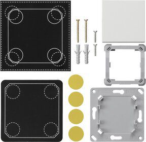 Gira 823127 Montageset EnOcean Funk Wandsender 1-fach, System 55, reinweiß seidenmatt