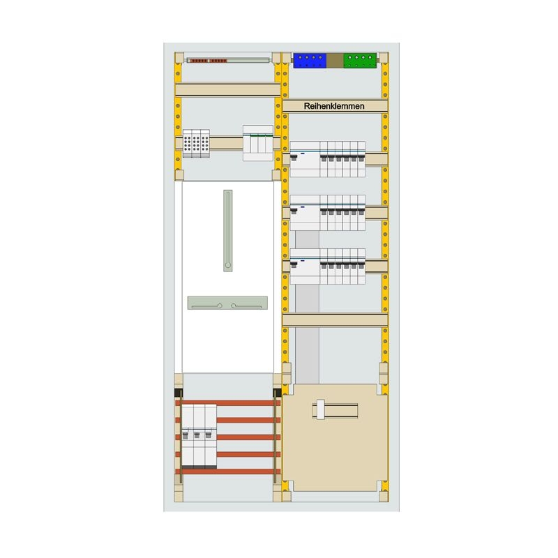 ABB Striebel&John Zählerschrank Typ 26.3, 3xFI, 18xLS, 1xSLS 63A