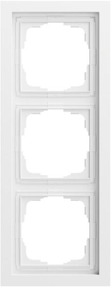 Gira 0213725 Abdeckrahmen 3-fach für flachen Einbau, Gira F200, reinweiß seidenmatt (lackiert)
