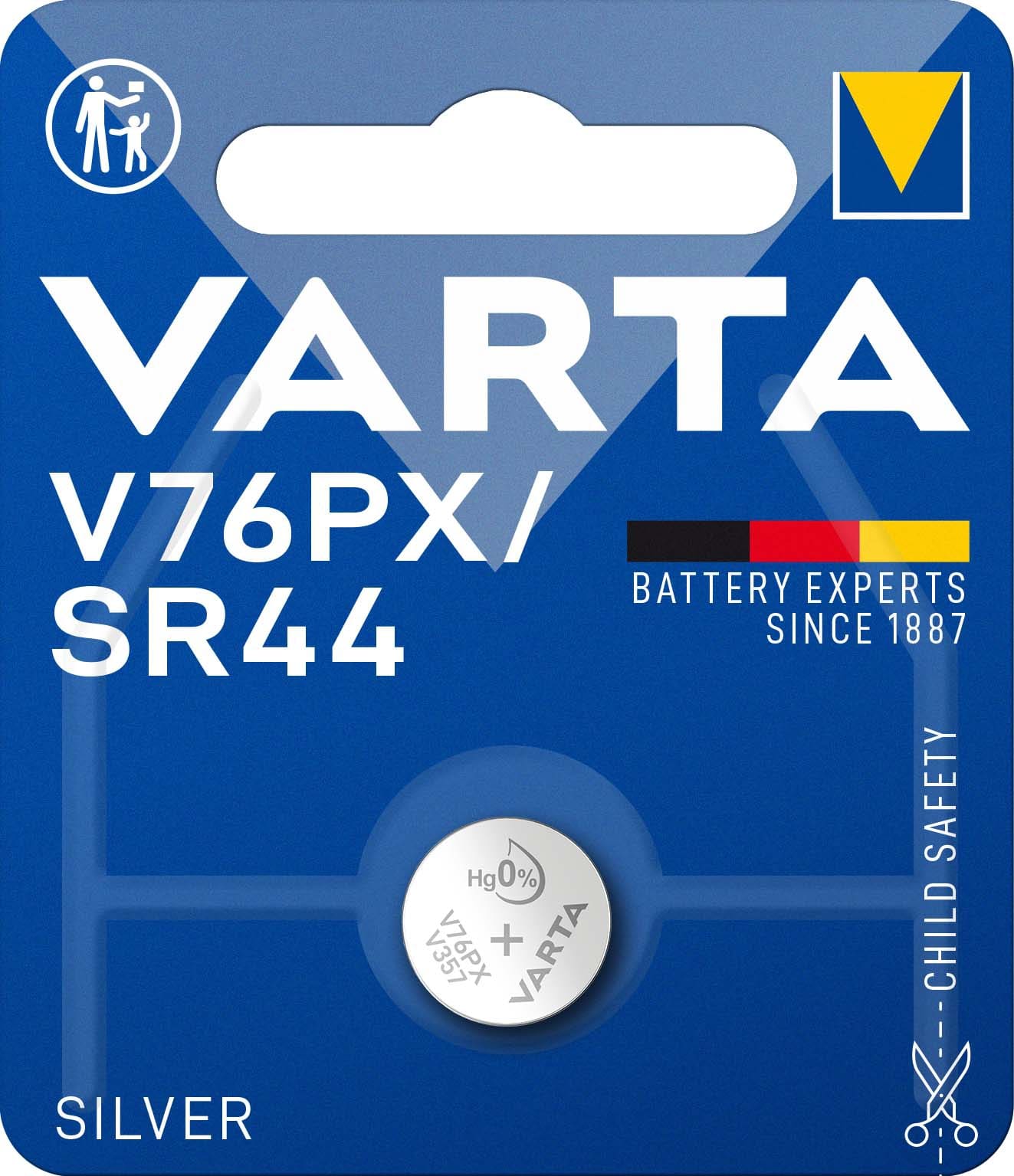 Varta V76PX Electronic-Batterie SR44, 1,55V